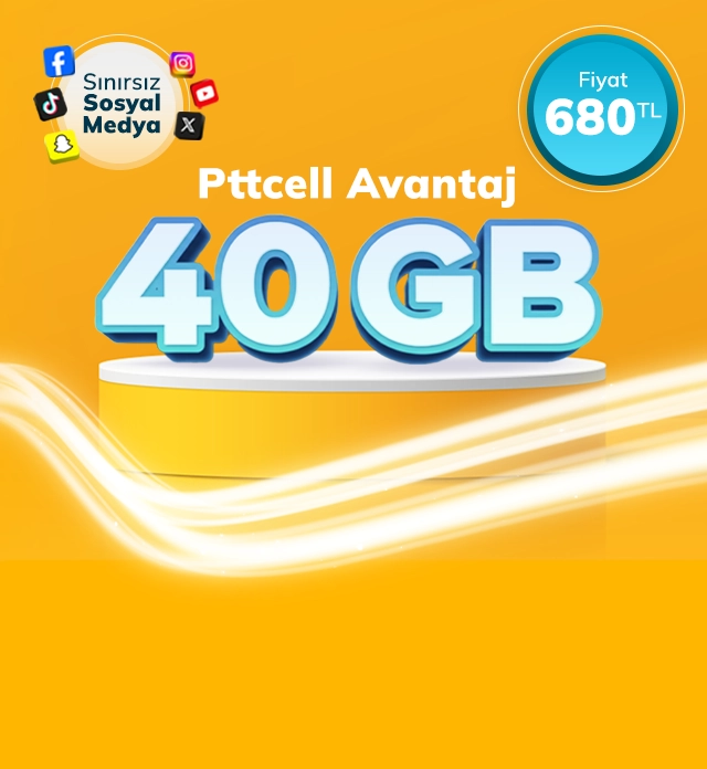 <p>Pttcell Avantaj 40GB Tarifesi</p>